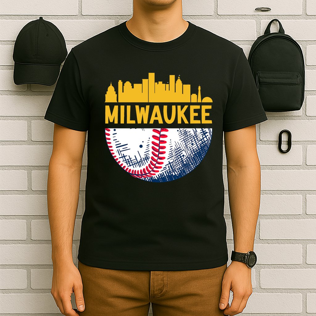 Milwaukee Baseball Lover Baseball Player Retro Sporty T-Shirt