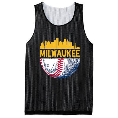 Milwaukee Baseball Lover Baseball Player Retro Sporty Mesh Reversible Basketball Jersey Tank
