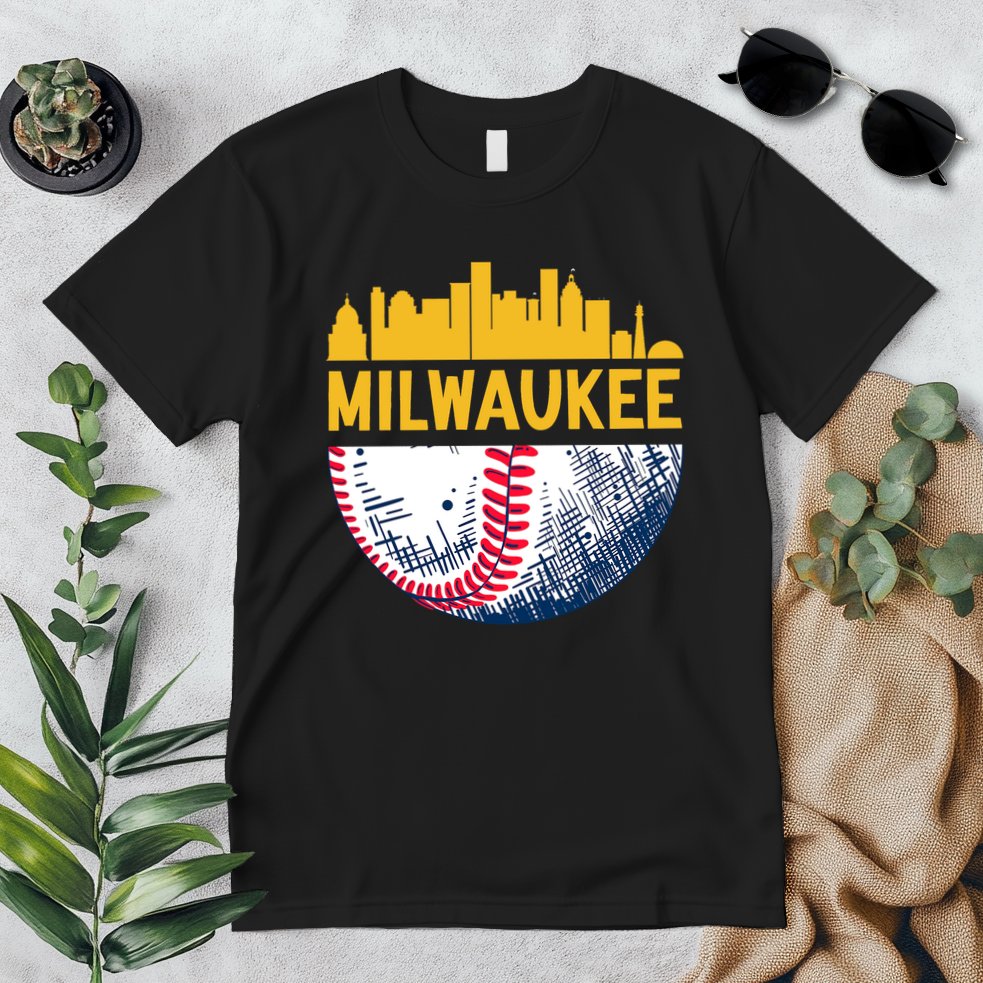 Milwaukee Baseball Lover Baseball Player Retro Sporty Premium T-Shirt