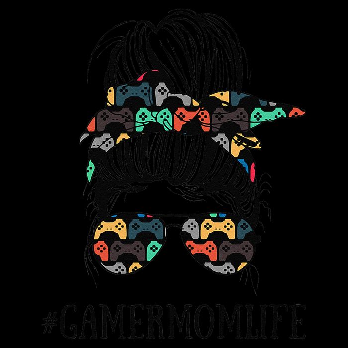 Messy Bun Life Of A Gamer Mom MotherS Day Gaming Mother 16 in Basic Backpack