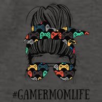 Messy Bun Life Of A Gamer Mom MotherS Day Gaming Mother Vector Backpack