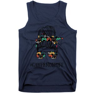 Messy Bun Life Of A Gamer Mom MotherS Day Gaming Mother Tank Top