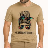 Messy Bun Life Of A Gamer Mom MotherS Day Gaming Mother Cooling Performance Crew T-Shirt