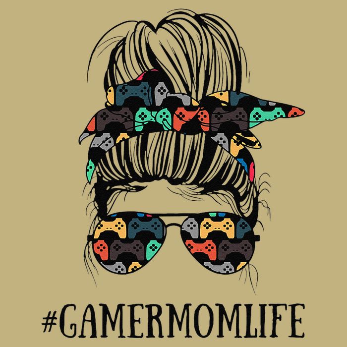 Messy Bun Life Of A Gamer Mom MotherS Day Gaming Mother Cooling Performance Crew T-Shirt