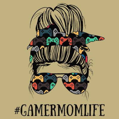 Messy Bun Life Of A Gamer Mom MotherS Day Gaming Mother T-Shirt
