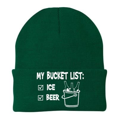 My Bucket List Ice And Beer Knit Cap Winter Beanie