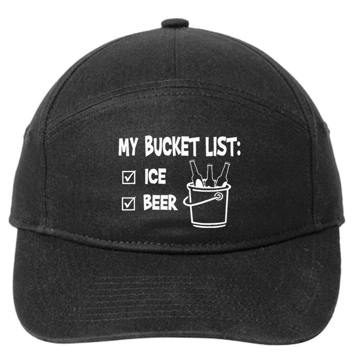 My Bucket List Ice And Beer 7-Panel Snapback Hat