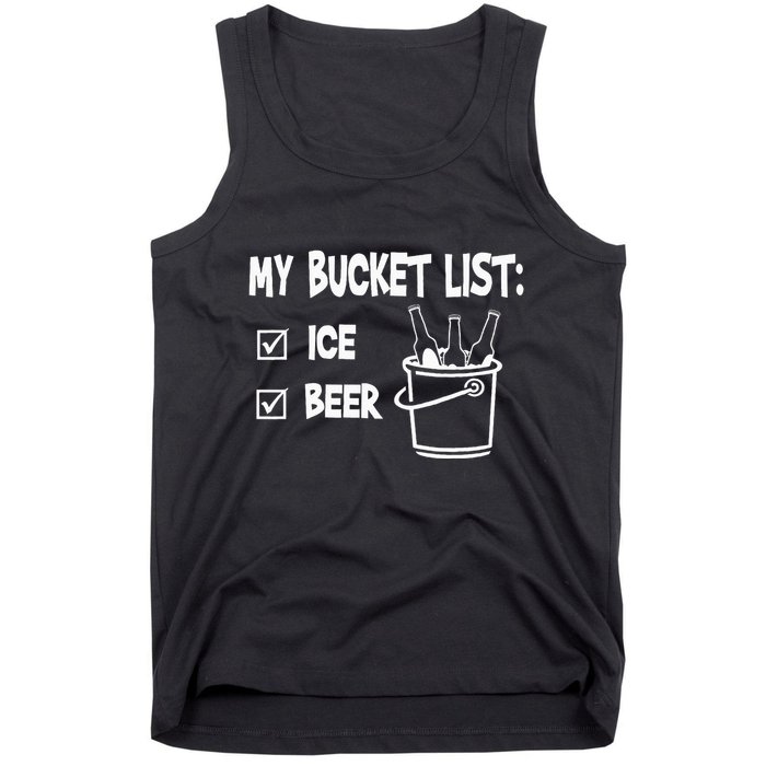 My Bucket List Ice And Beer Tank Top