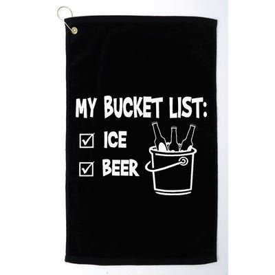 My Bucket List Ice And Beer Golf Towel