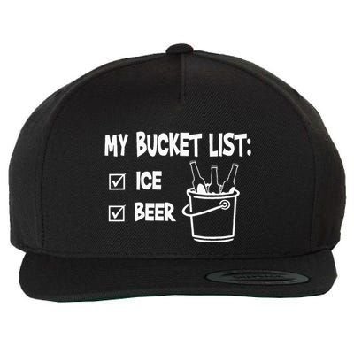 My Bucket List Ice And Beer Wool Snapback Cap