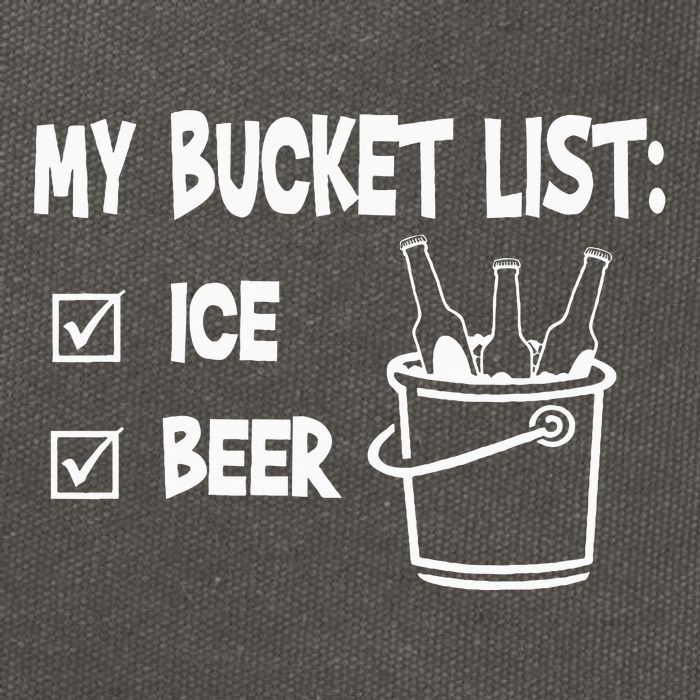 My Bucket List Ice And Beer Cotton Canvas Backpack