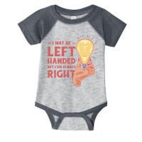 May Be Left Handed But I'm Always Right Infant Baby Jersey Bodysuit