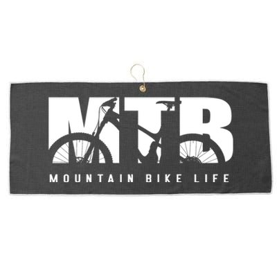 Mountain Bike Life Mtb Cool Gift Large Microfiber Waffle Golf Towel