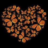 Monarch Butterfly Love Heart Cooling Performance Crew T-Shirt
