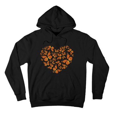 Monarch Butterfly Love Heart Hoodie