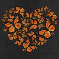 Monarch Butterfly Love Heart Adult Drive Performance Visor