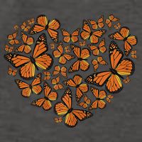Monarch Butterfly Love Heart Vector Backpack