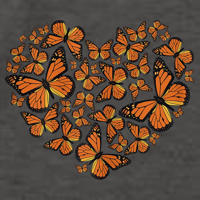 Monarch Butterfly Love Heart Vector Backpack