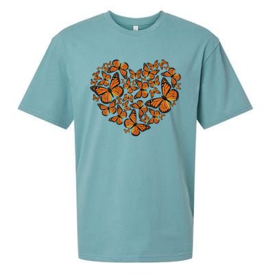 Monarch Butterfly Love Heart Sueded Cloud Jersey T-Shirt