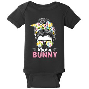 Mama Bunny - Leopard Sunglasses Easter Sunday Bunny Baby Bodysuit