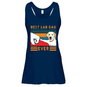 Men Best Lab Dad Fathers Day Dad Gifts Best Labrador Dad Ladies Essential Flowy Tank