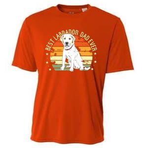 Men Best Labrador Dad Ever Retro Labrador Retriever Gifts Dog Cooling Performance Crew T-Shirt