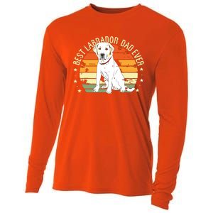 Men Best Labrador Dad Ever Retro Labrador Retriever Gifts Dog Cooling Performance Long Sleeve Crew