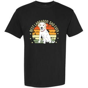 Men Best Labrador Dad Ever Retro Labrador Retriever Gifts Dog Garment-Dyed Heavyweight T-Shirt