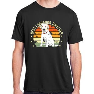 Men Best Labrador Dad Ever Retro Labrador Retriever Gifts Dog Adult ChromaSoft Performance T-Shirt