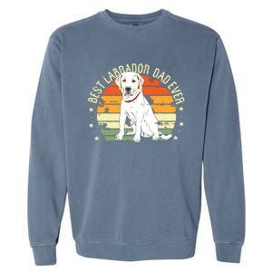 Men Best Labrador Dad Ever Retro Labrador Retriever Gifts Dog Garment-Dyed Sweatshirt