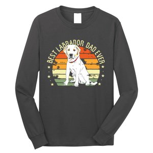 Men Best Labrador Dad Ever Retro Labrador Retriever Gifts Dog Long Sleeve Shirt