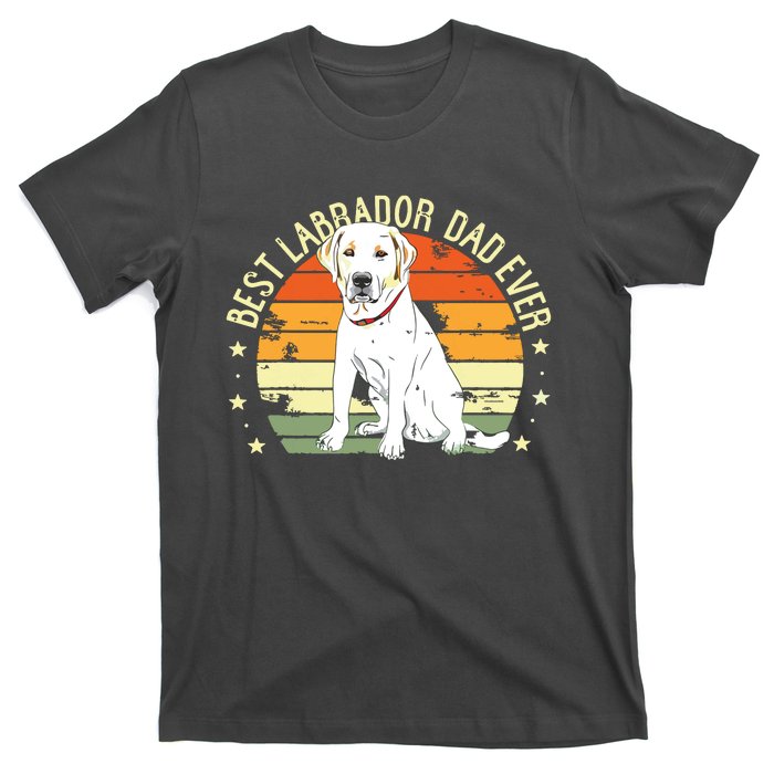 Men Best Labrador Dad Ever Retro Labrador Retriever Gifts Dog T-Shirt