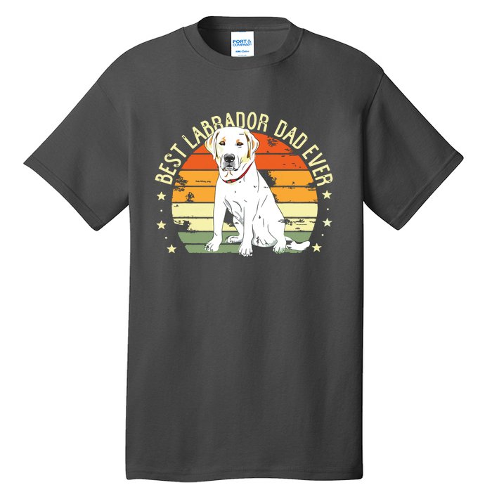 Men Best Labrador Dad Ever Retro Labrador Retriever Gifts Dog Tall T-Shirt