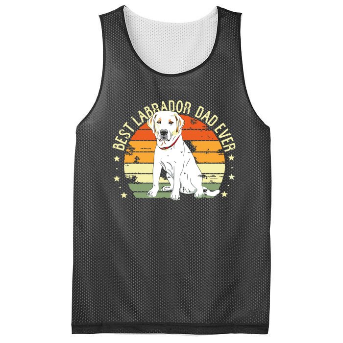 Men Best Labrador Dad Ever Retro Labrador Retriever Gifts Dog Mesh Reversible Basketball Jersey Tank