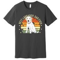 Men Best Labrador Dad Ever Retro Labrador Retriever Gifts Dog Premium T-Shirt