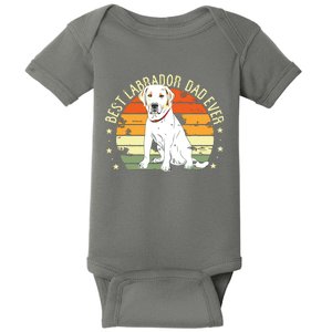 Men Best Labrador Dad Ever Retro Labrador Retriever Gifts Dog Baby Bodysuit