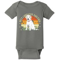 Men Best Labrador Dad Ever Retro Labrador Retriever Gifts Dog Baby Bodysuit