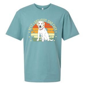 Men Best Labrador Dad Ever Retro Labrador Retriever Gifts Dog Sueded Cloud Jersey T-Shirt