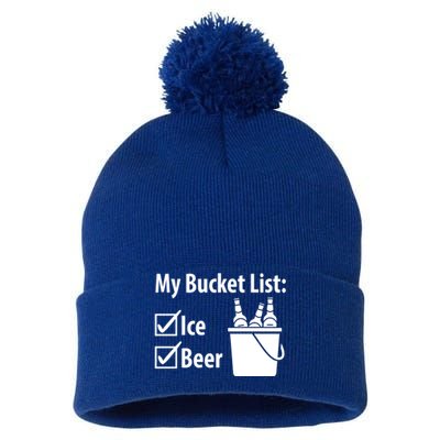 My Bucket List: Ice And Beer Gift Pom Pom 12in Knit Beanie