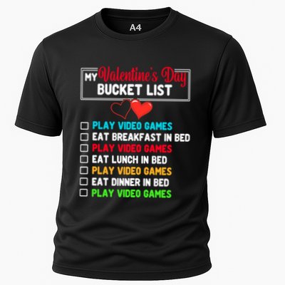 My Bucket List Funny Video Games Gamer Valentines Day Performance Shirt