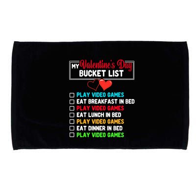 My Bucket List Funny Video Games Gamer Valentines Day Microfiber Hand Towel