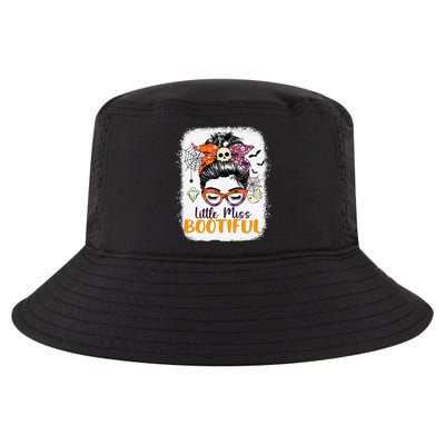 Messy Bun Little Miss Bootiful Boo Halloween Cool Comfort Performance Bucket Hat