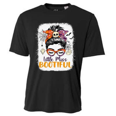 Messy Bun Little Miss Bootiful Boo Halloween Cooling Performance Crew T-Shirt