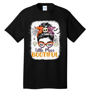 Messy Bun Little Miss Bootiful Boo Halloween Tall T-Shirt