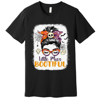 Messy Bun Little Miss Bootiful Boo Halloween Premium T-Shirt