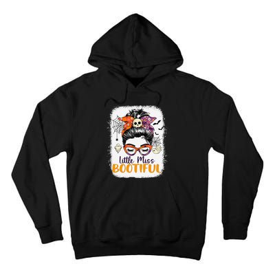 Messy Bun Little Miss Bootiful Boo Halloween Tall Hoodie