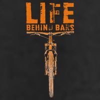 Mountain Bike Life Behind Bars Funny Biking 7 Panel Mesh Trucker Snapback Hat