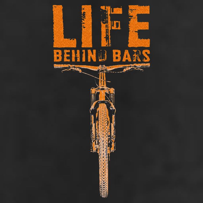 Mountain Bike Life Behind Bars Funny Biking 7 Panel Mesh Trucker Snapback Hat