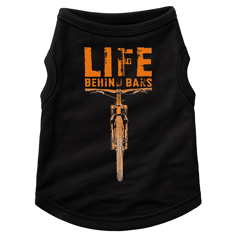 Mountain Bike Life Behind Bars Funny Biking Doggie Tank