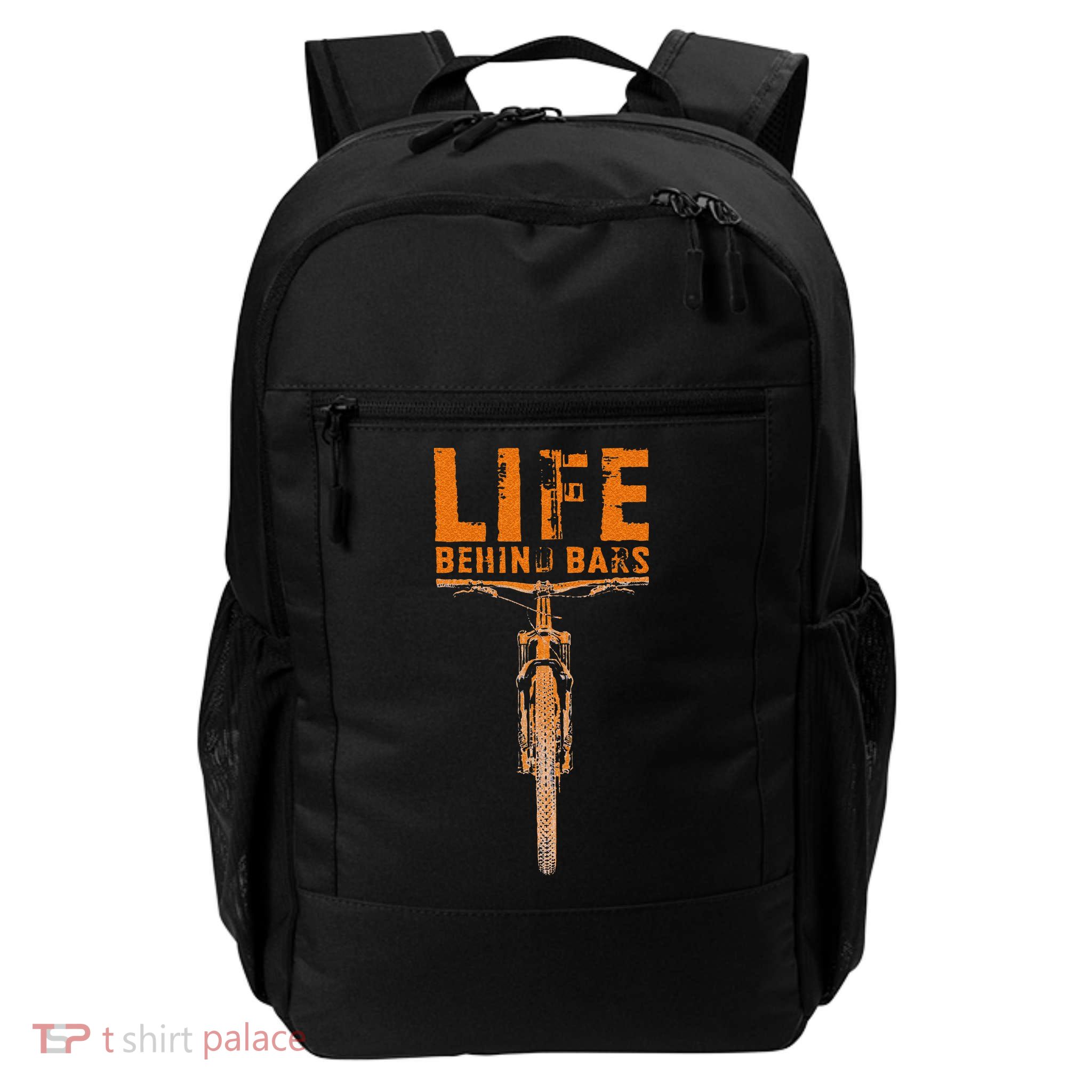 Mountain Bike Life Behind Bars Funny Biking Backpack